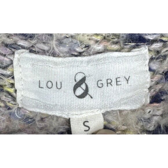 Lou & Grey Women's Eyelash Signature Soft Metallic Crew Neck Sweater Top Sz S - Picture 5 of 8